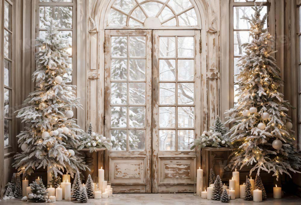 Kate Christmas Tree Retro Door Backdrop Designed by Emetselch -UK