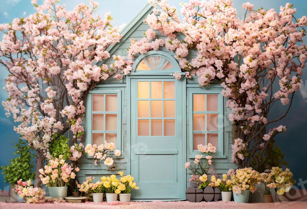 Kate Spring/Easter Flowers House Backdrop Designed by Emetselch