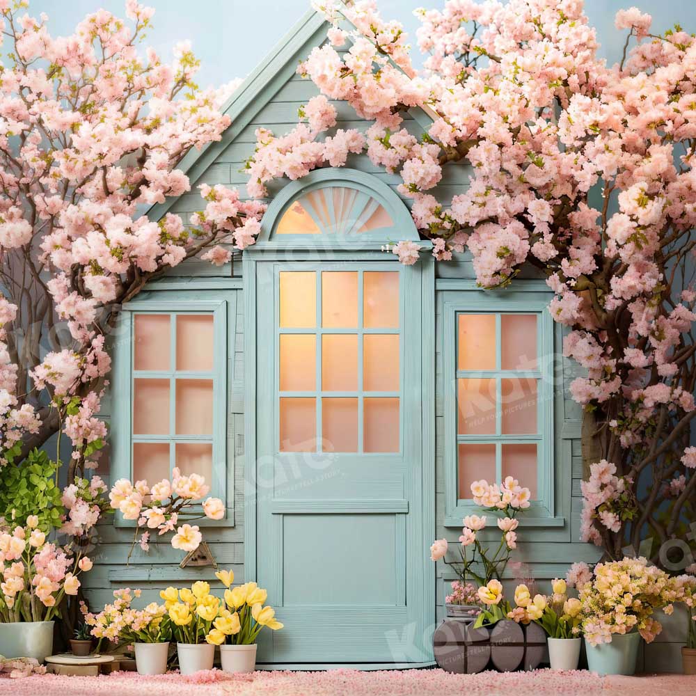 Kate Spring/Easter Flowers House Backdrop Designed by Emetselch