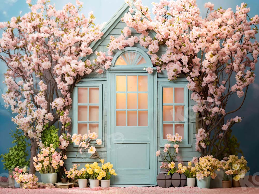 Kate Spring/Easter Flowers House Backdrop Designed by Emetselch