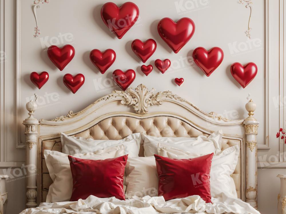 Kate Valentine's Day Red Love Balloon Headboard Backdrop Designed by Emetselch -UK