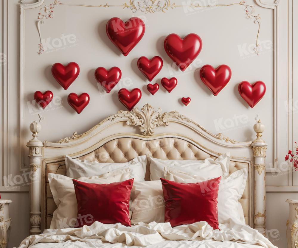 Kate Valentine's Day Red Love Balloon Headboard Backdrop Designed by Emetselch -UK