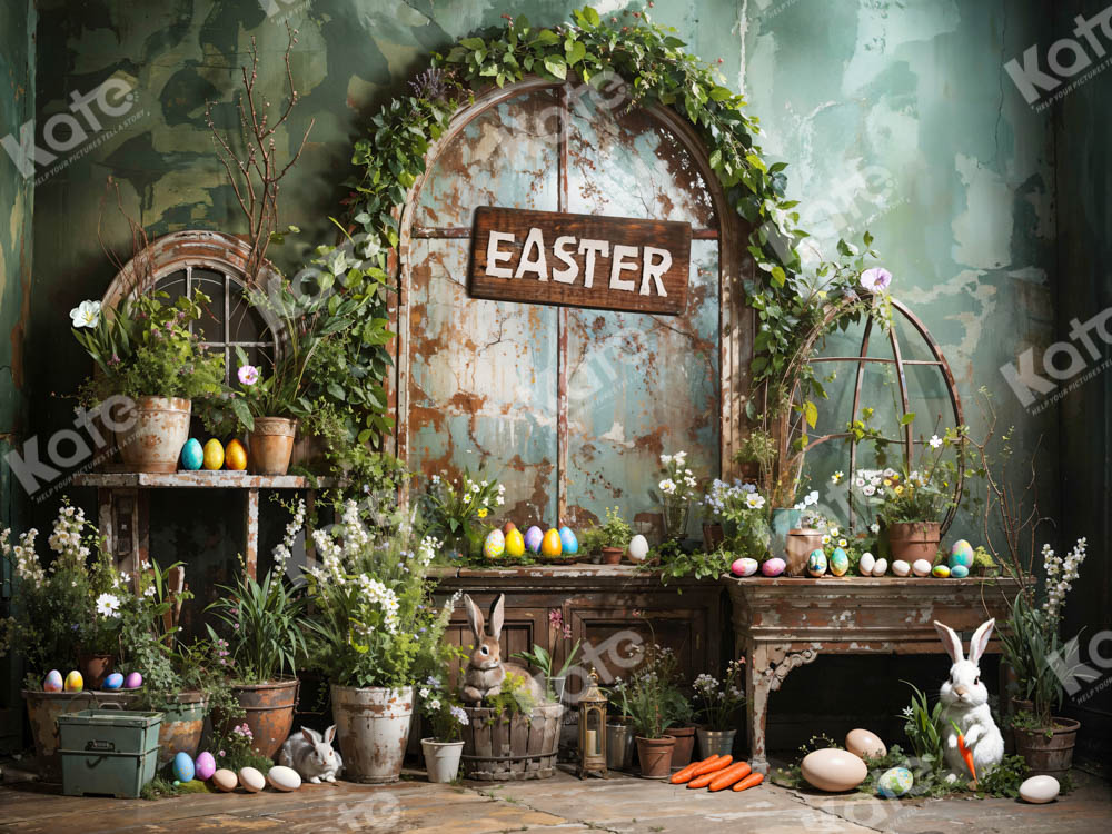 Kate Easter Green Plant Peter Rabbit Backdrop Designed by Emetselch