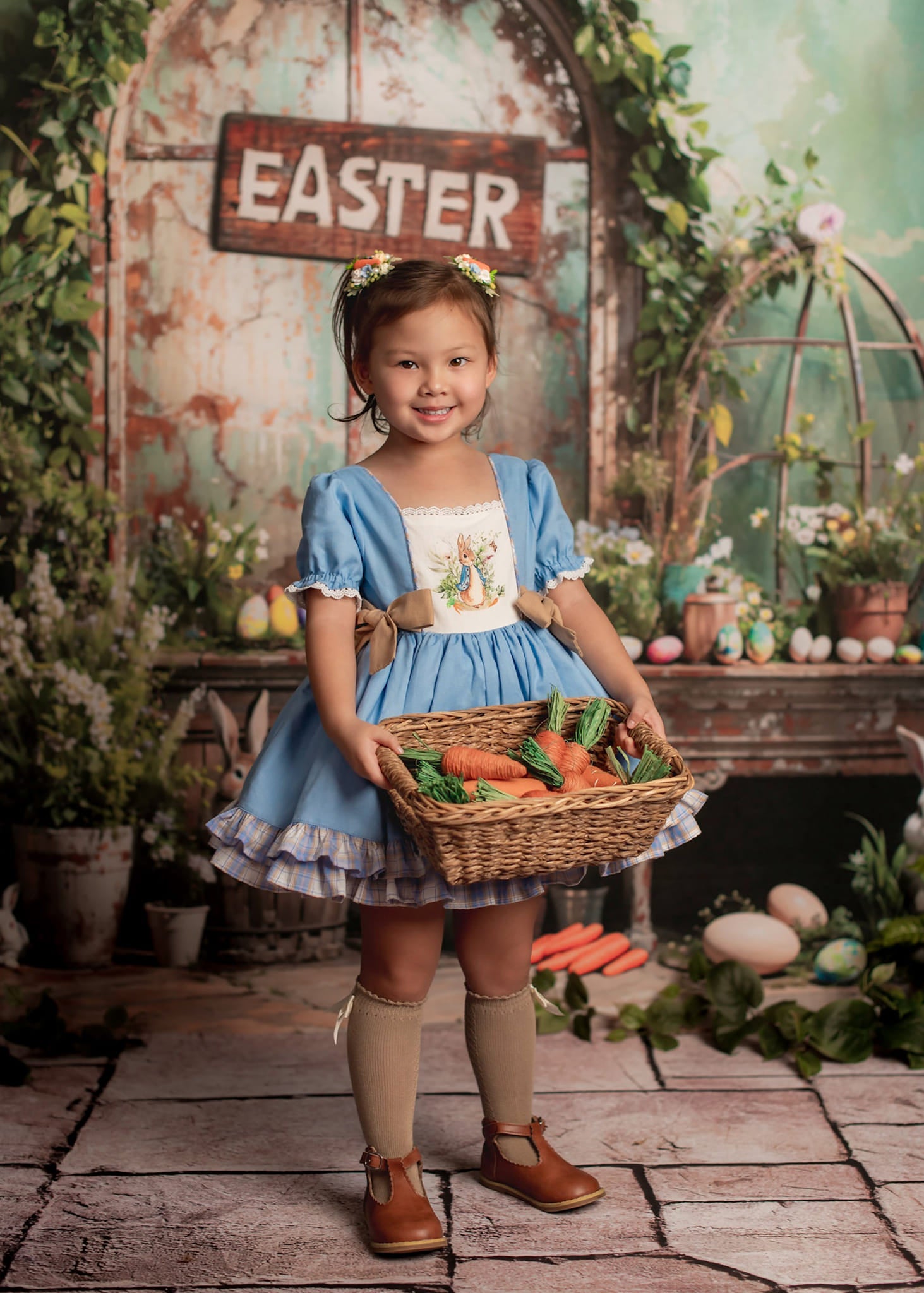 Kate Easter Green Plant Peter Rabbit Backdrop Designed by Emetselch