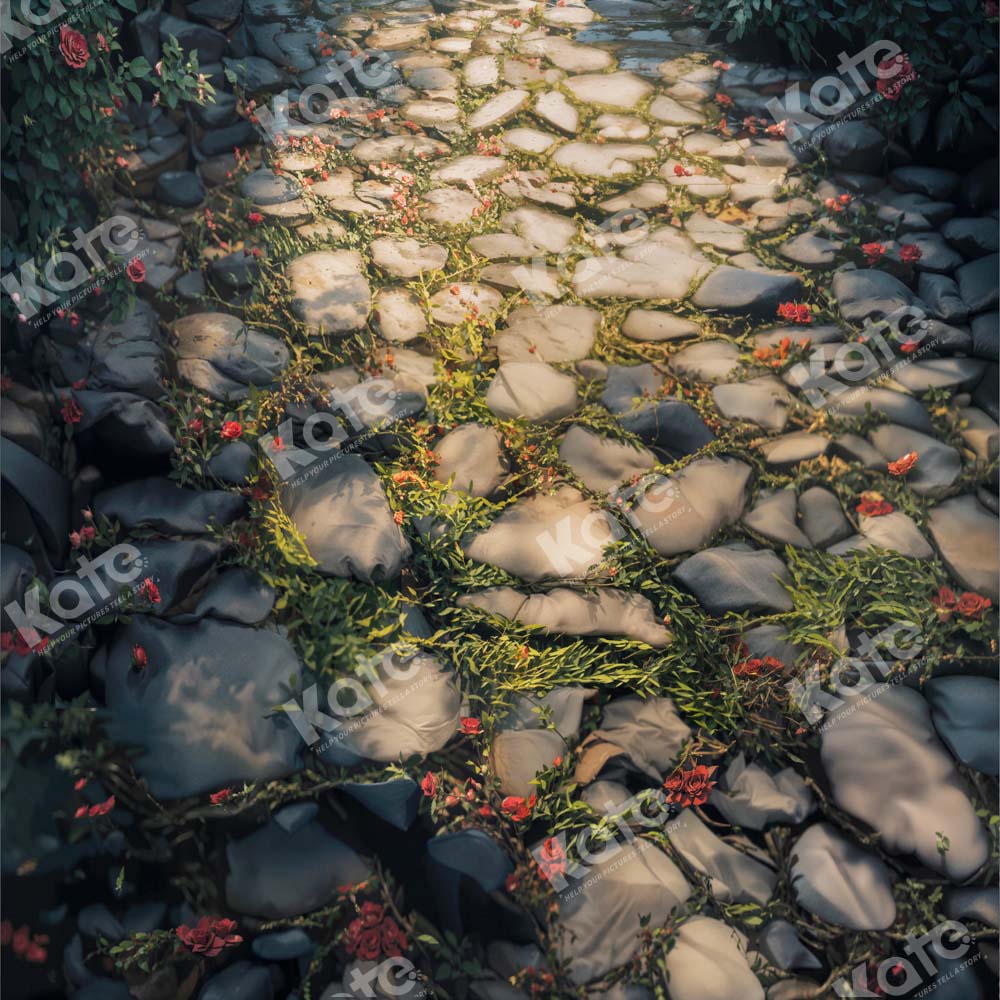 Kate Spring Grass Stone Floor Backdrop Designed by Kate Image -UK