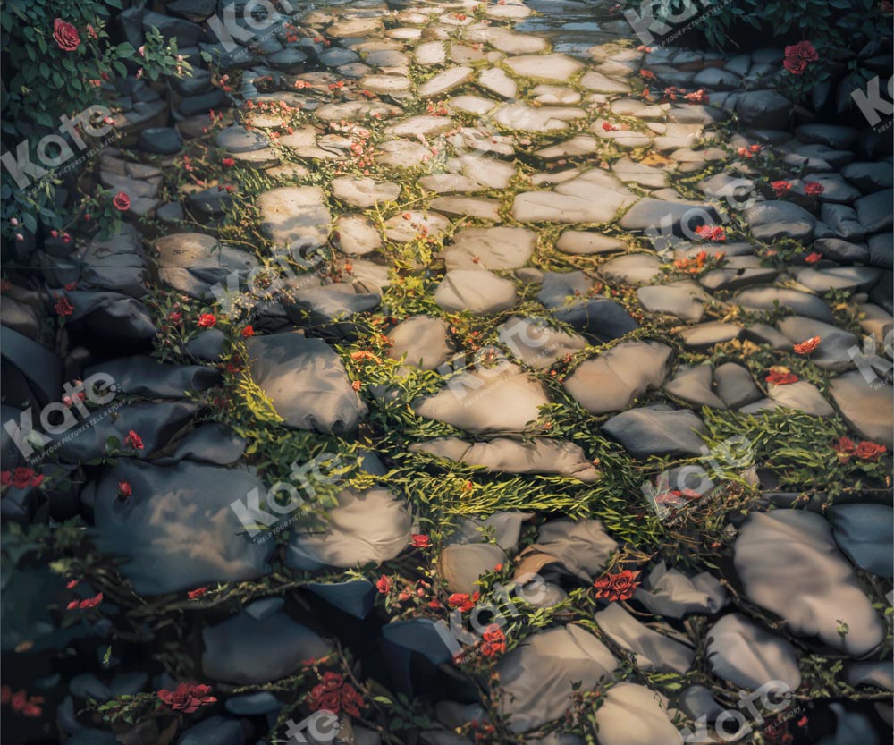 Kate Spring Grass Stone Floor Backdrop Designed by Kate Image -UK