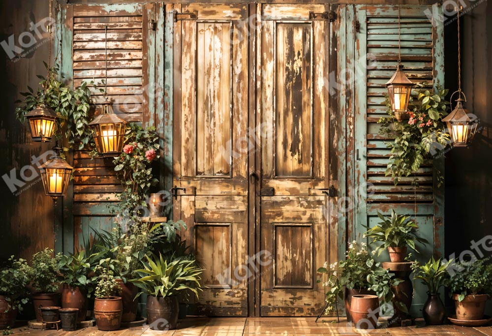 Kate Green Wooden Door Light Backdrop Designed by Emetselch -UK