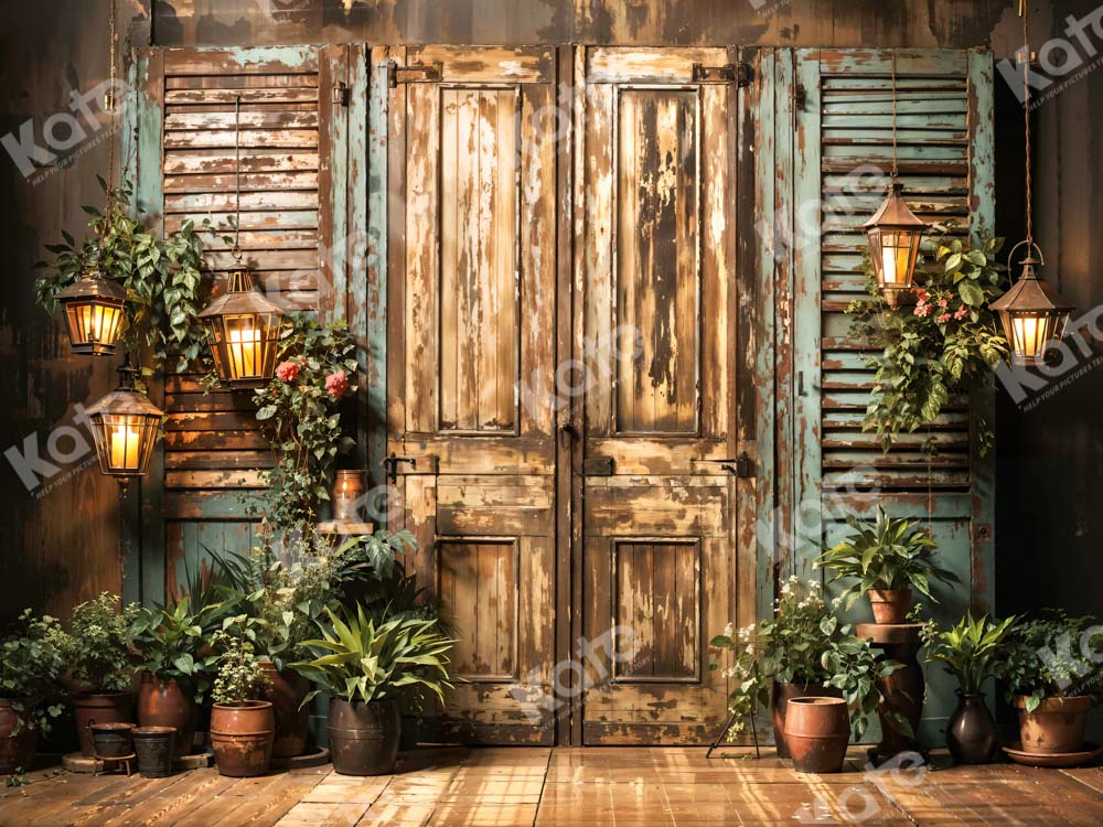 Kate Green Wooden Door Light Backdrop Designed by Emetselch -UK