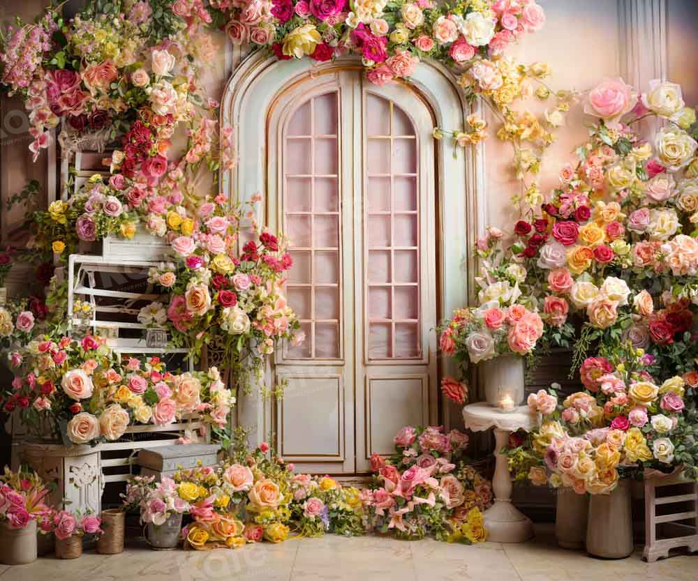 Kate Spring Colorful Flowers Room Backdrop Designed by Emetselch -UK