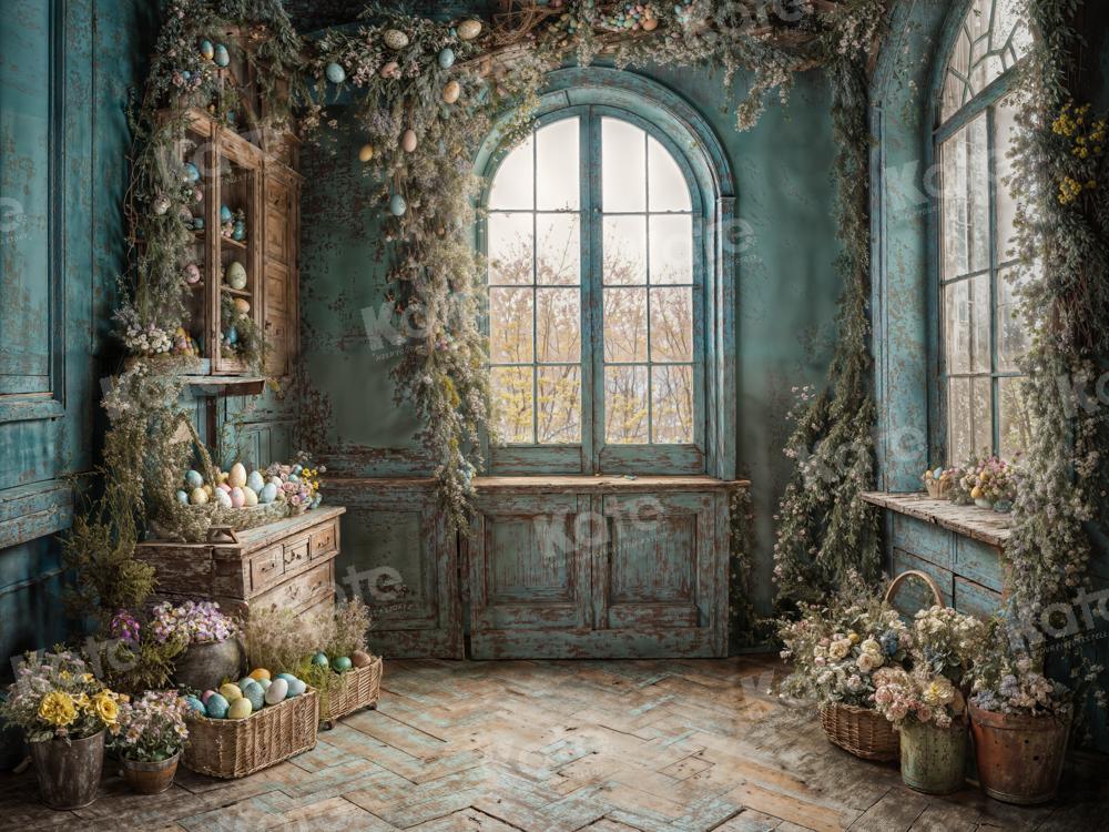 Kate Easter Egg Potted Window Room Backdrop for Photography -UK