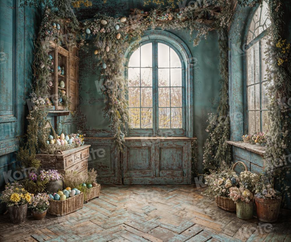 Kate Easter Egg Potted Window Room Backdrop for Photography -UK