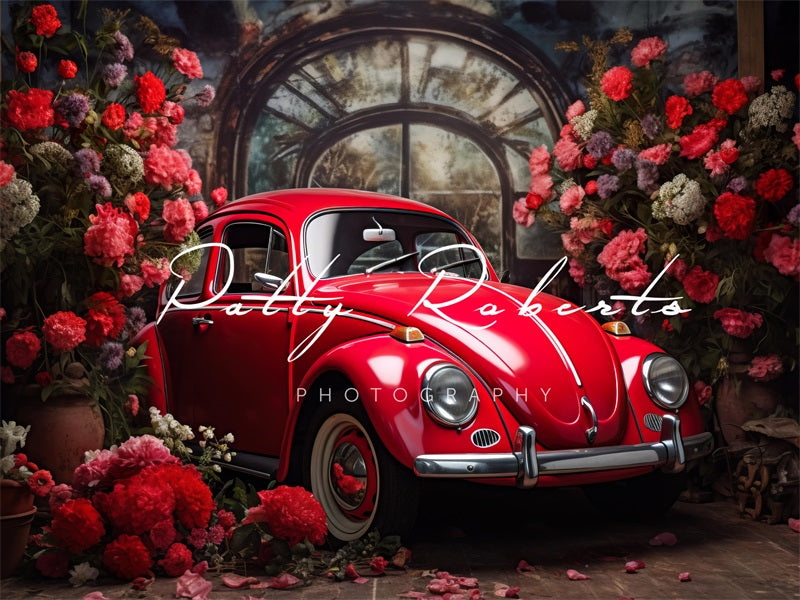 Kate Valentine's Day Red Car Backdrop Designed by Patty Robert -UK