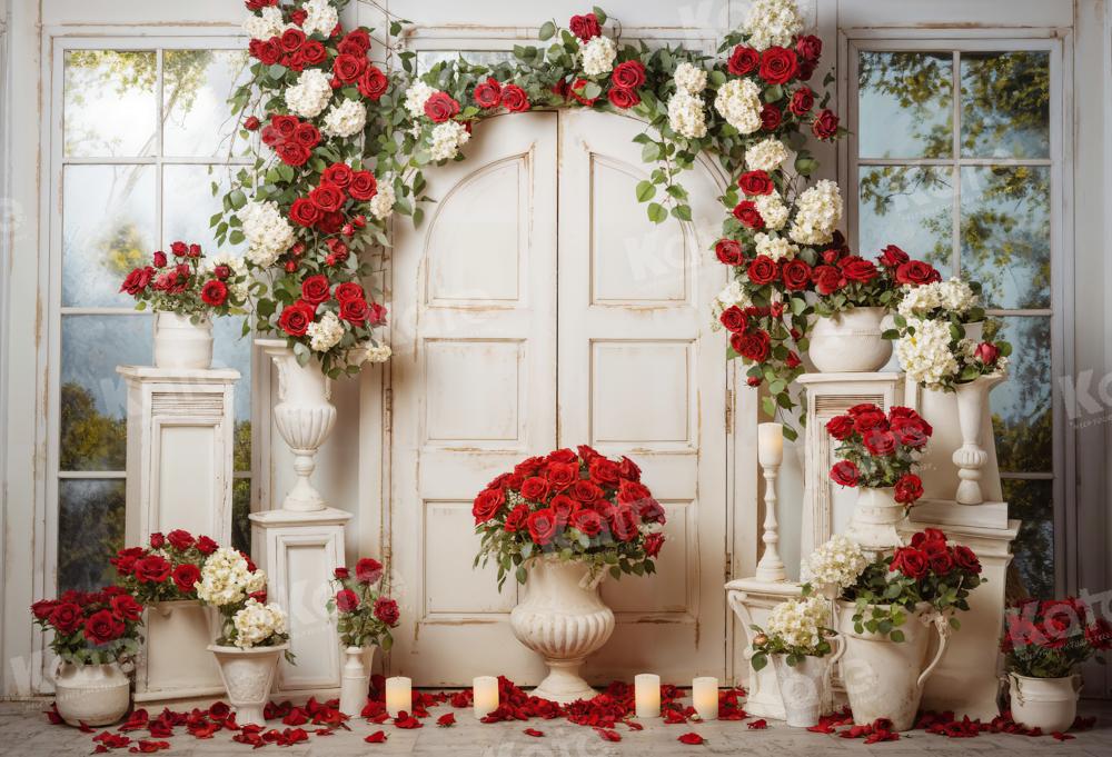 Kate Valentine's Day Rose Candle Door Backdrop Designed by Emetselch -UK