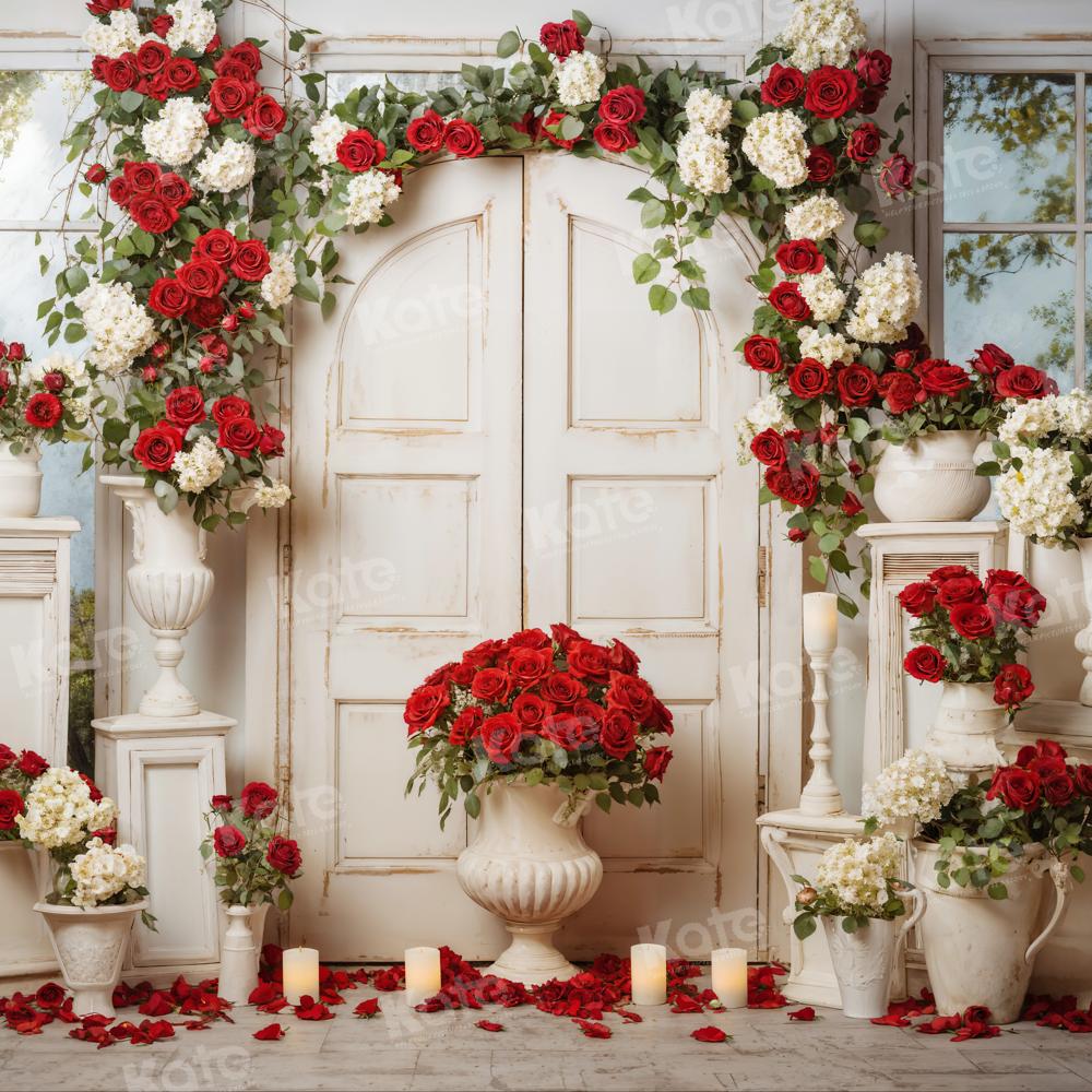 Kate Valentine's Day Rose Candle Door Backdrop Designed by Emetselch -UK