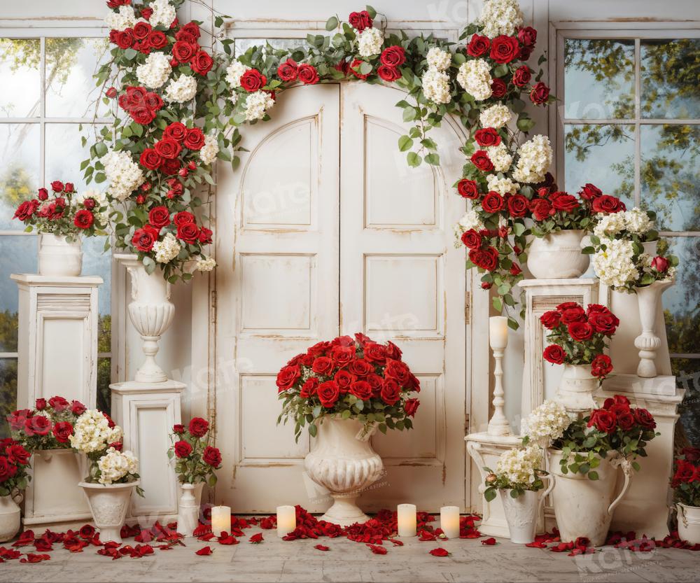 Kate Valentine's Day Rose Candle Door Backdrop Designed by Emetselch -UK