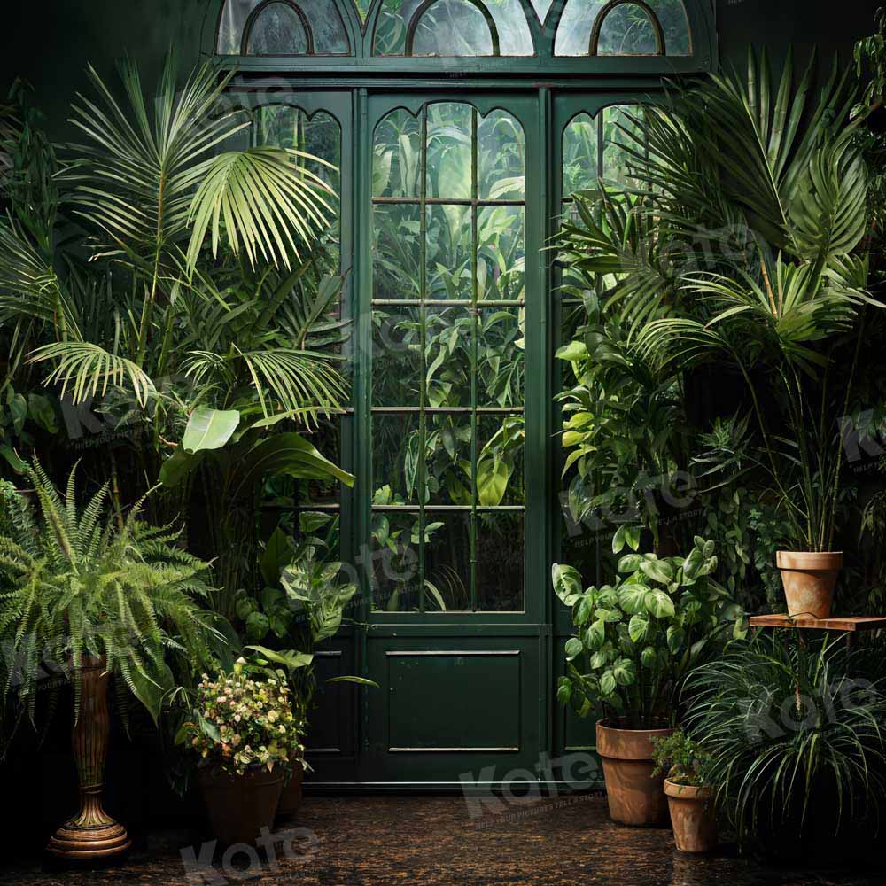 Kate Spring Green Plant Door Backdrop Designed by Emetselch -UK