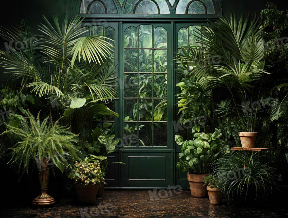 Kate Spring Green Plant Door Backdrop Designed by Emetselch -UK