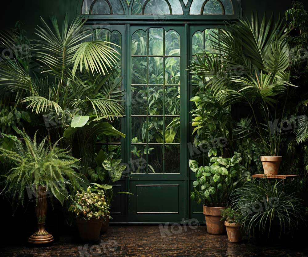 Kate Spring Green Plant Door Backdrop Designed by Emetselch -UK