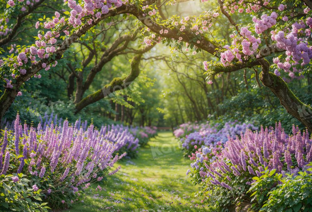 Kate Spring Wisteria Forest Path Backdrop for Photography -UK