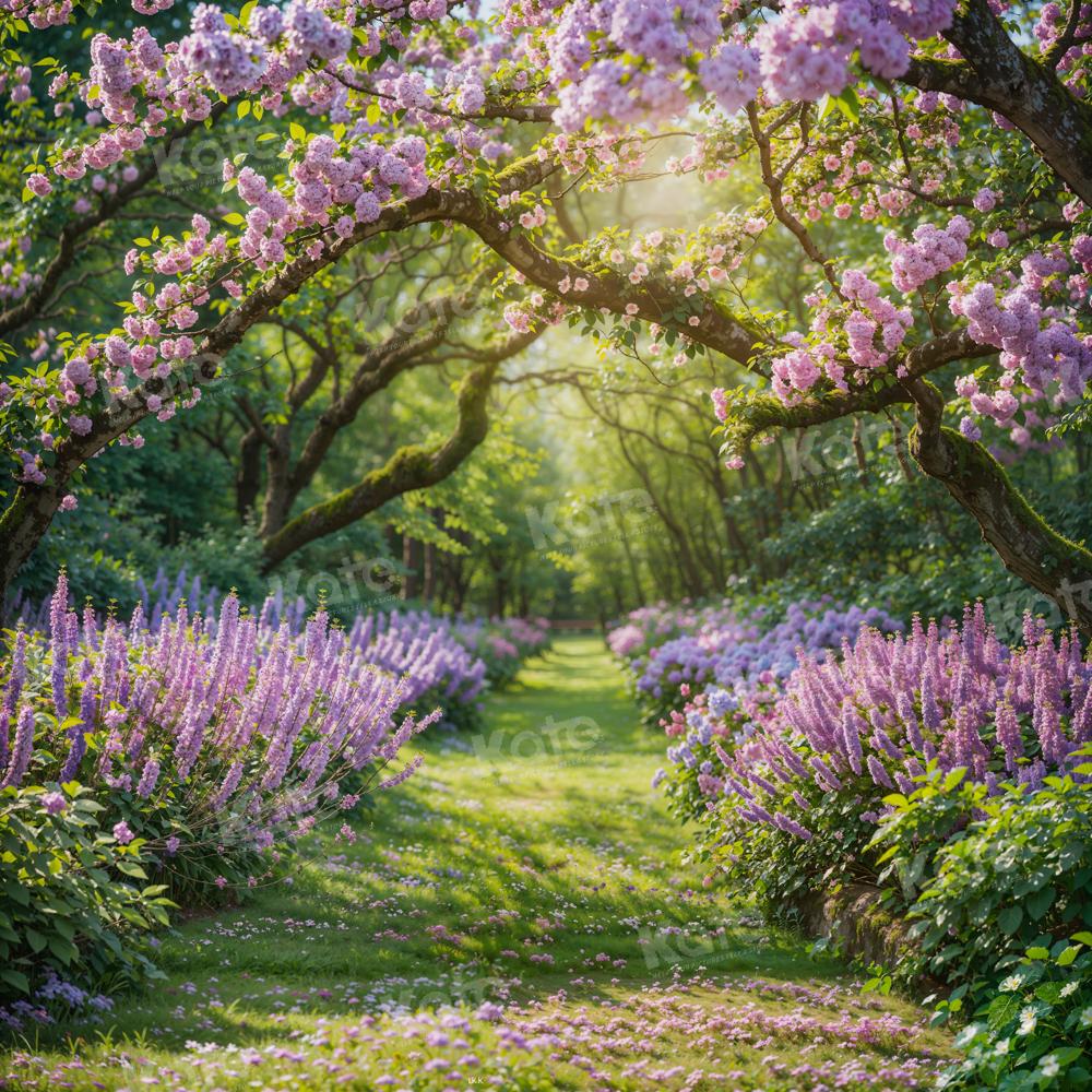 Kate Spring Wisteria Forest Path Backdrop for Photography -UK