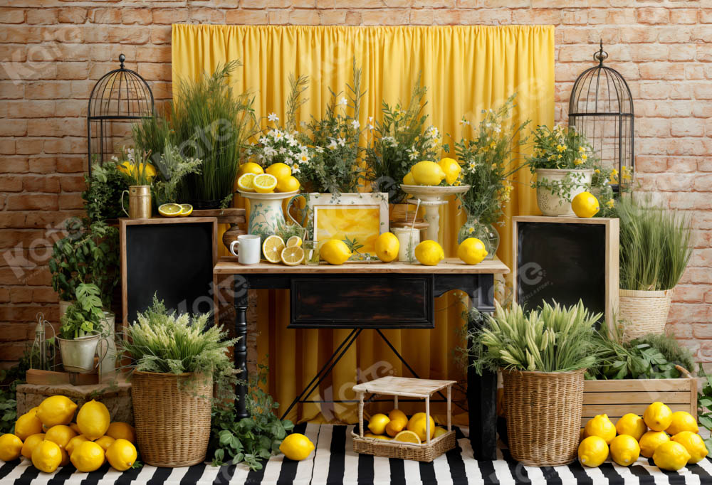 Kate Green Plant Lemon Room Backdrop Designed by Chain Photography -UK