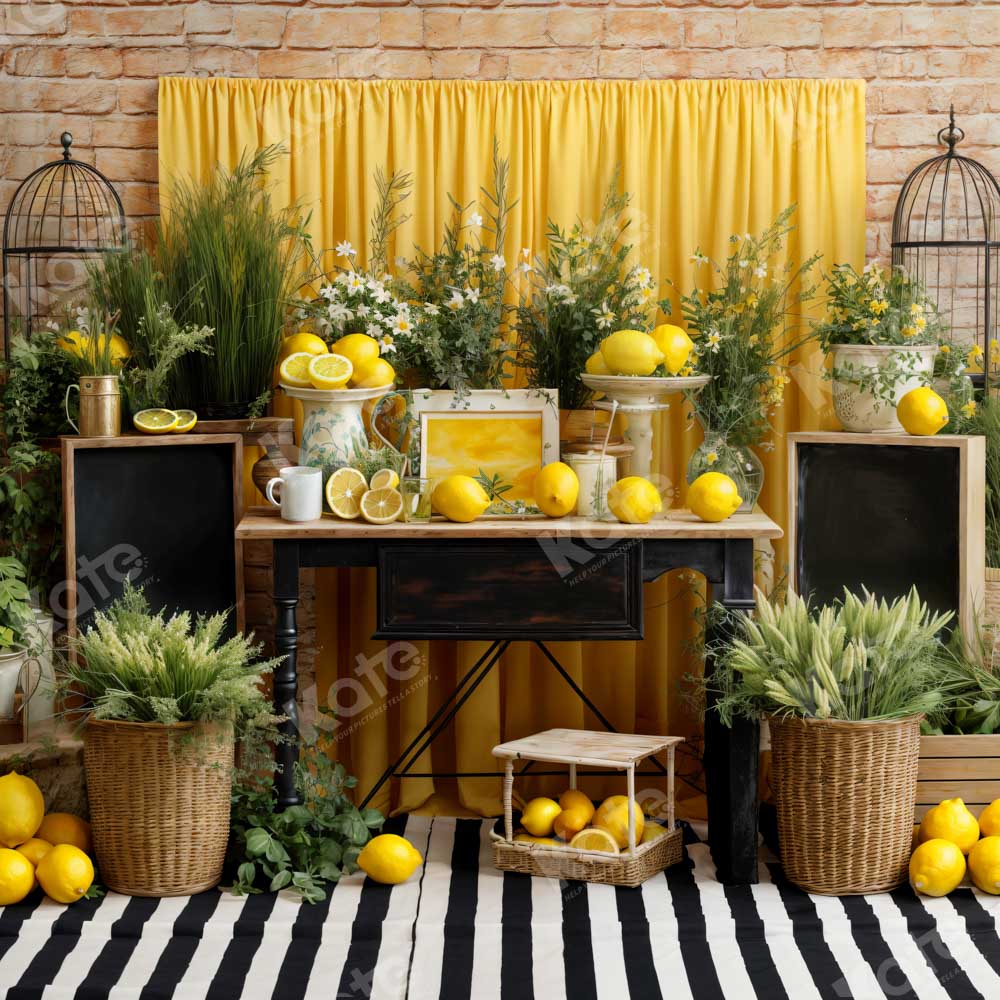 Kate Green Plant Lemon Room Backdrop Designed by Chain Photography -UK