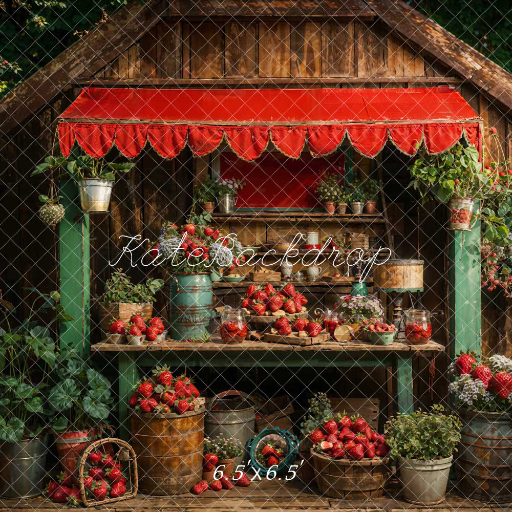 Kate Summer Strawberry Room Backdrop Designed by Chain Photography -UK