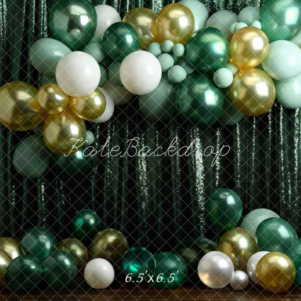 Kate Birthday Green Balloon Wall Backdrop Designed by Chain Photography -UK
