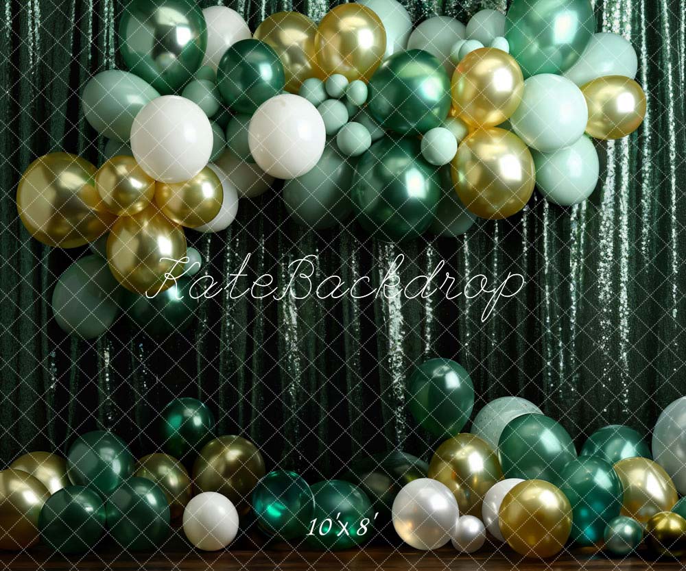 Kate Birthday Green Balloon Wall Backdrop Designed by Chain Photography -UK