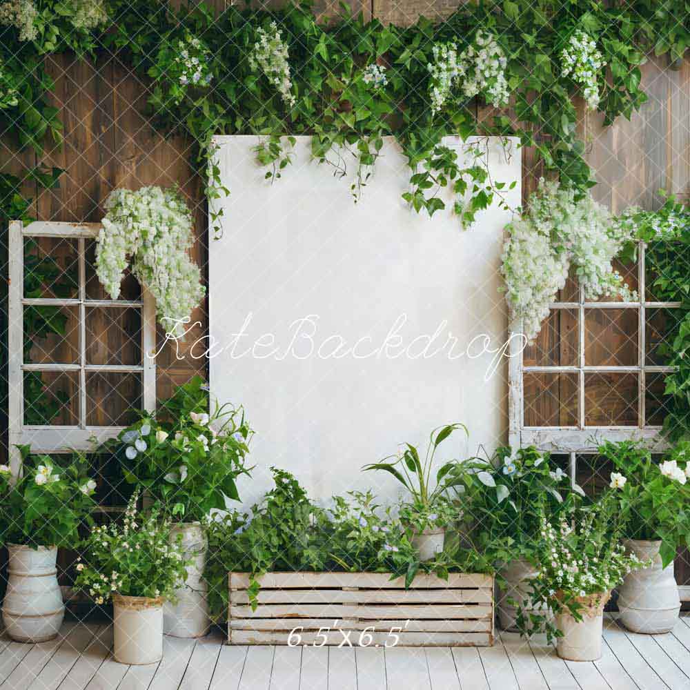 Kate Spring Greenhouse Wood Wall Backdrop Designed by Chain Photography -UK