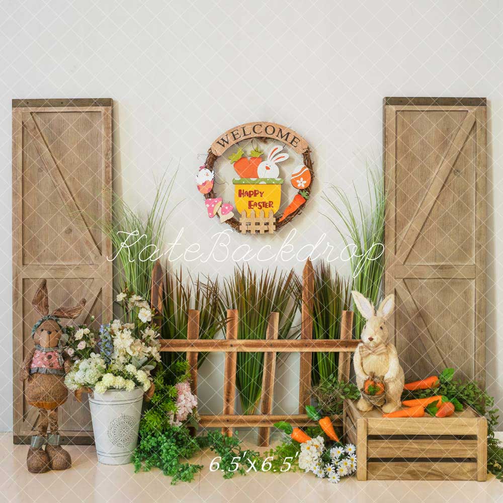 Kate Easter Bunny Greenery Backdrop Designed by Emetselch -UK