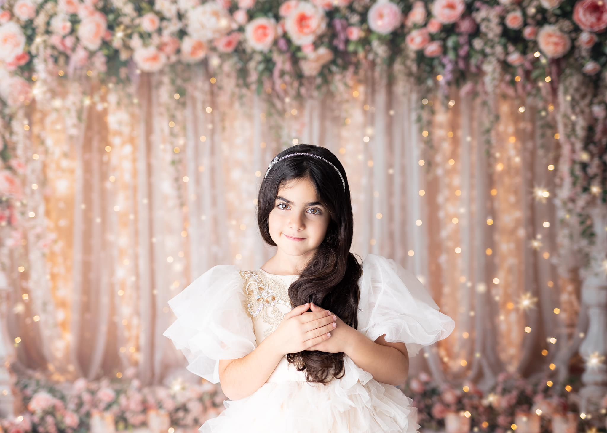 Kate Flower Light Curtain Wedding Backdrop Designed by Chain Photography -UK