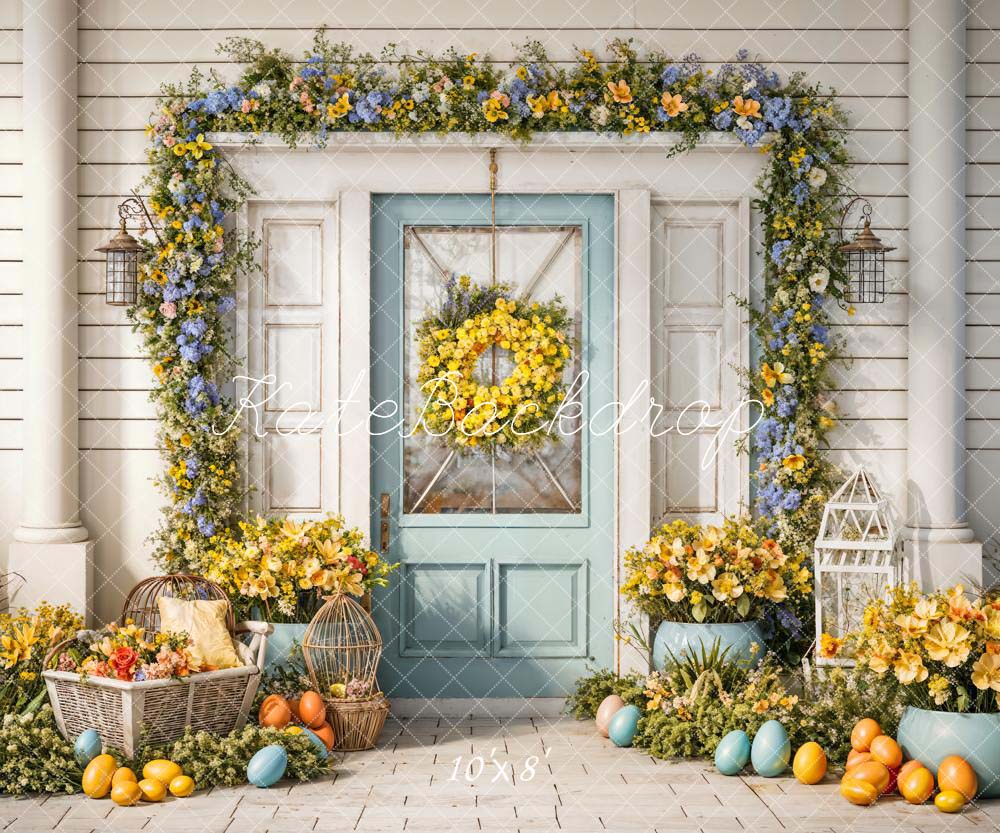 Kate Spring/Easter Flowers White Wall Backdrop Designed by Chain Photography -UK