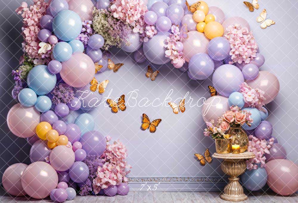Kate Colorful Balloon Butterfly Wall Backdrop Designed by Chain Photography -UK