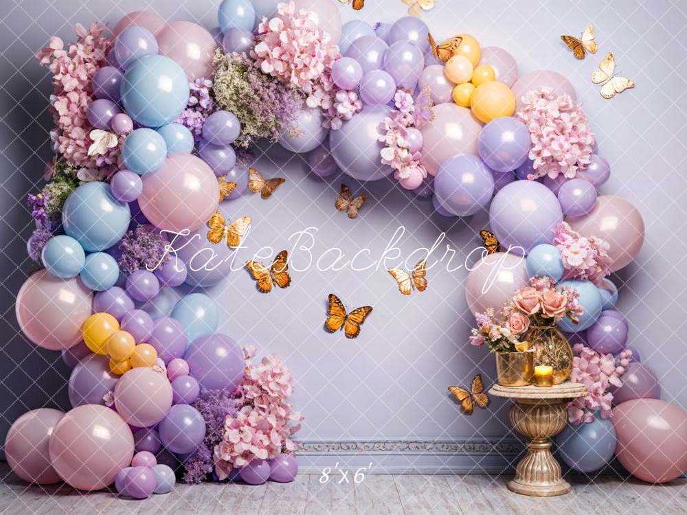 Kate Colorful Balloon Butterfly Wall Backdrop Designed by Chain Photography -UK