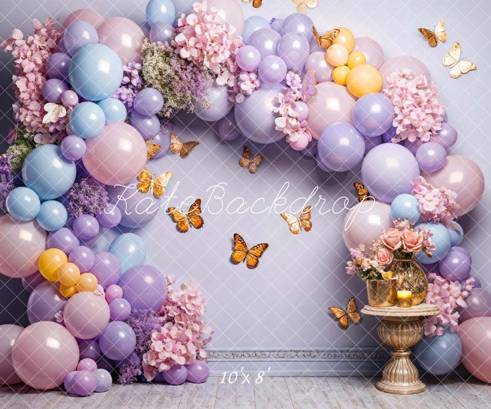 Kate Colorful Balloon Butterfly Wall Backdrop Designed by Chain Photography -UK