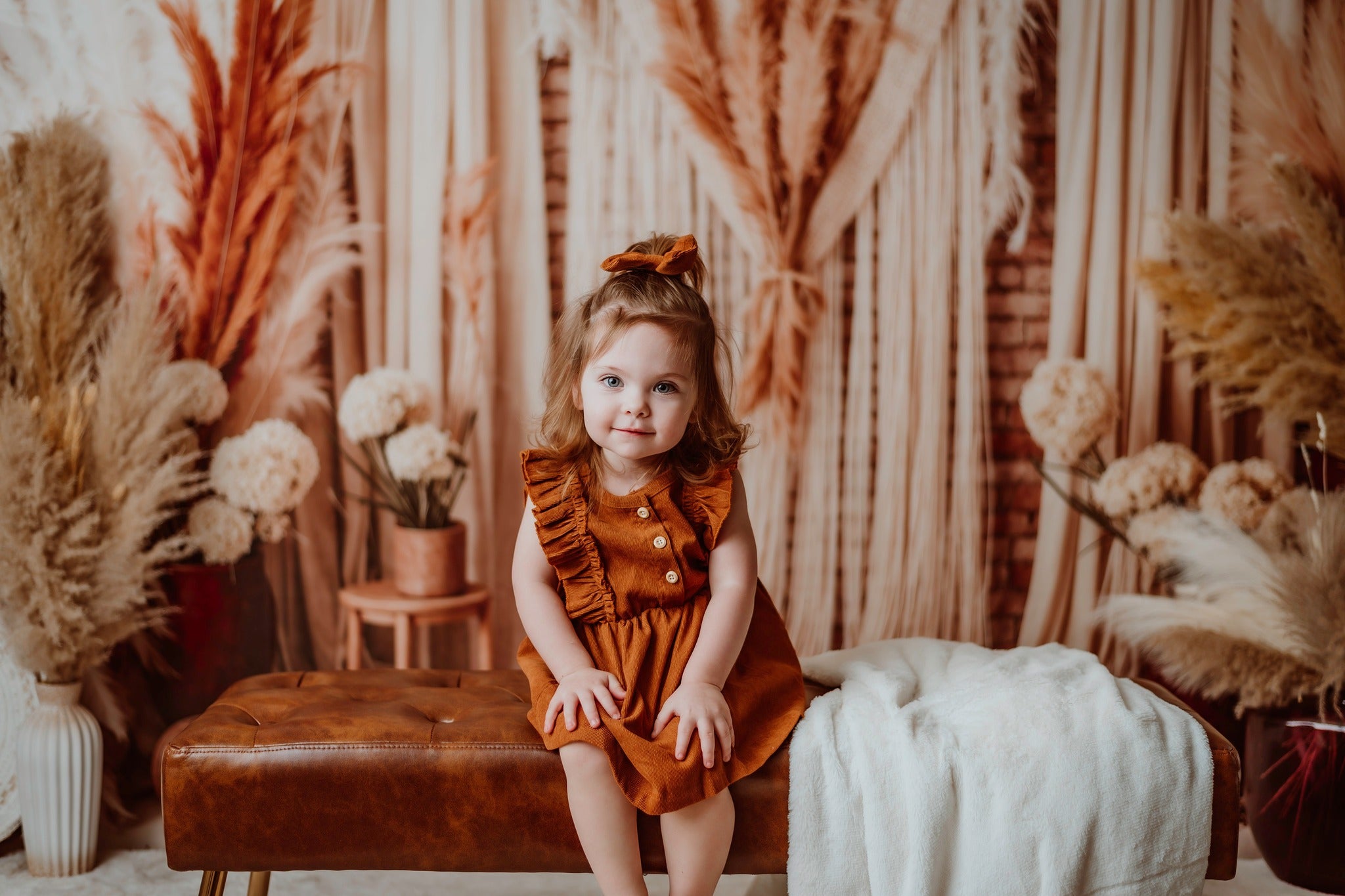 Kate Boho Candle Reed Curtains Brick Backdrop Designed by Chain Photography