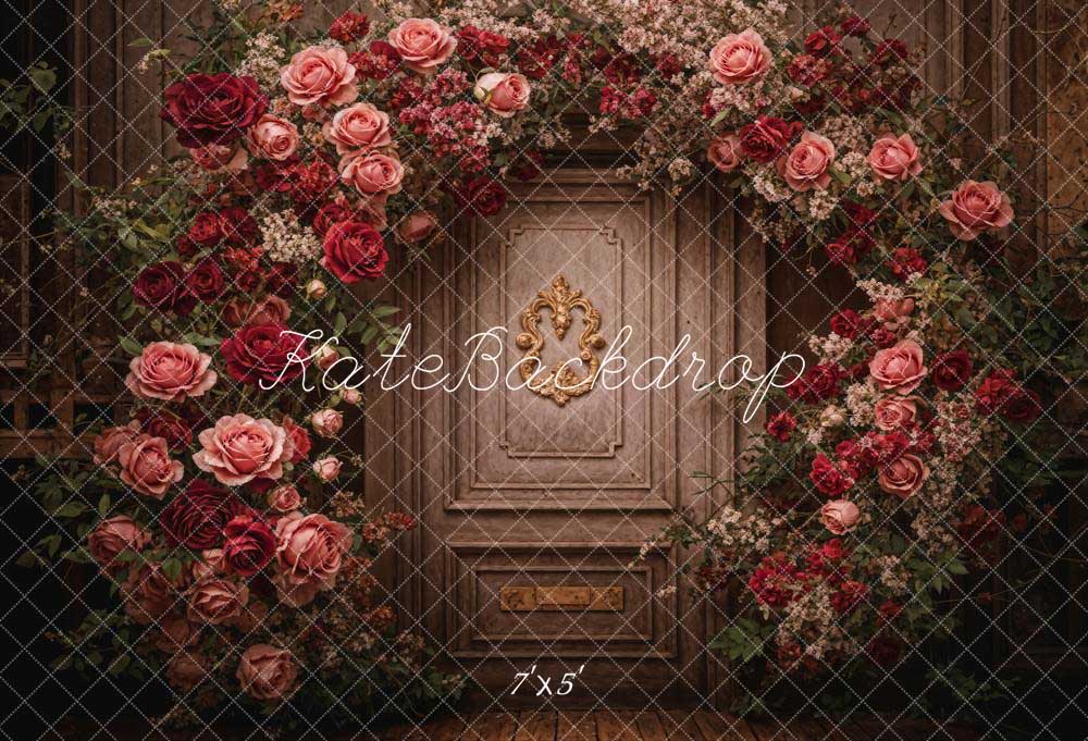 Kate Valentine's Day Floral Metal Door Backdrop Designed by Chain Photography -UK