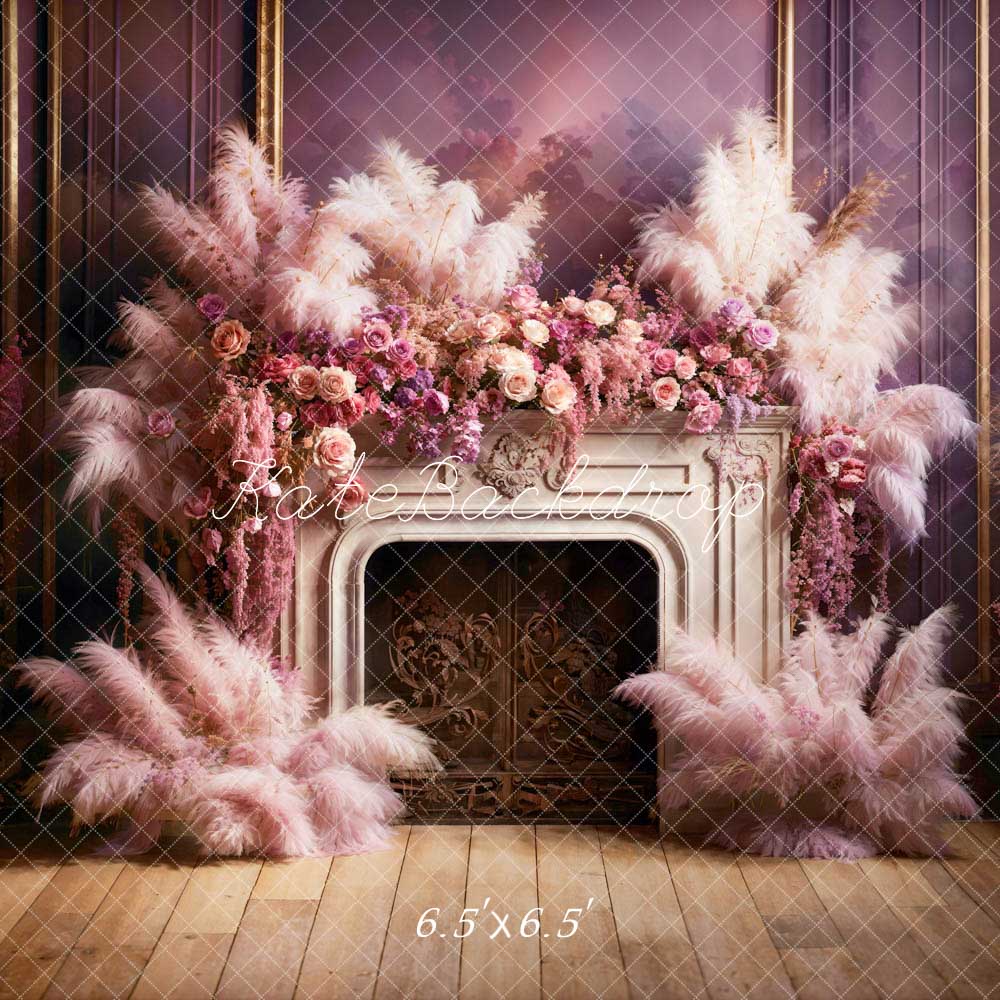 Kate Valentine's Day Spring Flowers Reed Backdrop Designed by Emetselch -UK