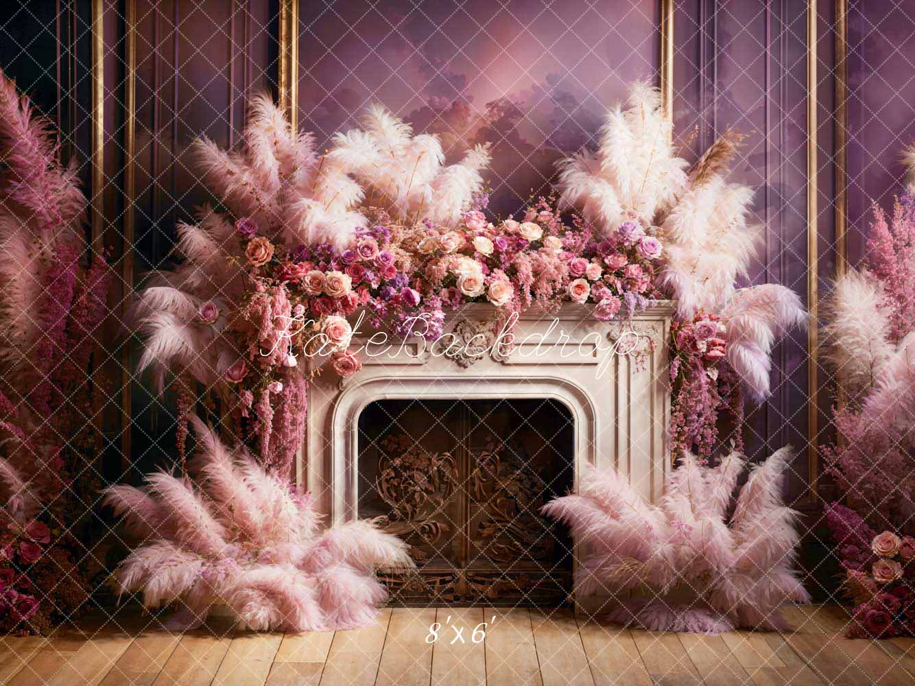 Kate Valentine's Day Spring Flowers Reed Backdrop Designed by Emetselch -UK