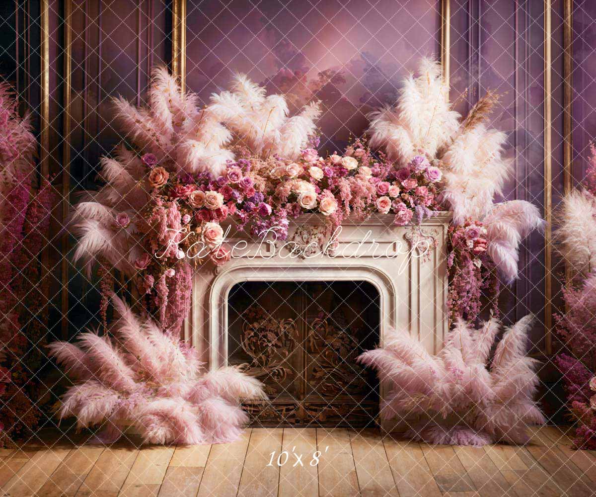 Kate Valentine's Day Spring Flowers Reed Backdrop Designed by Emetselch -UK