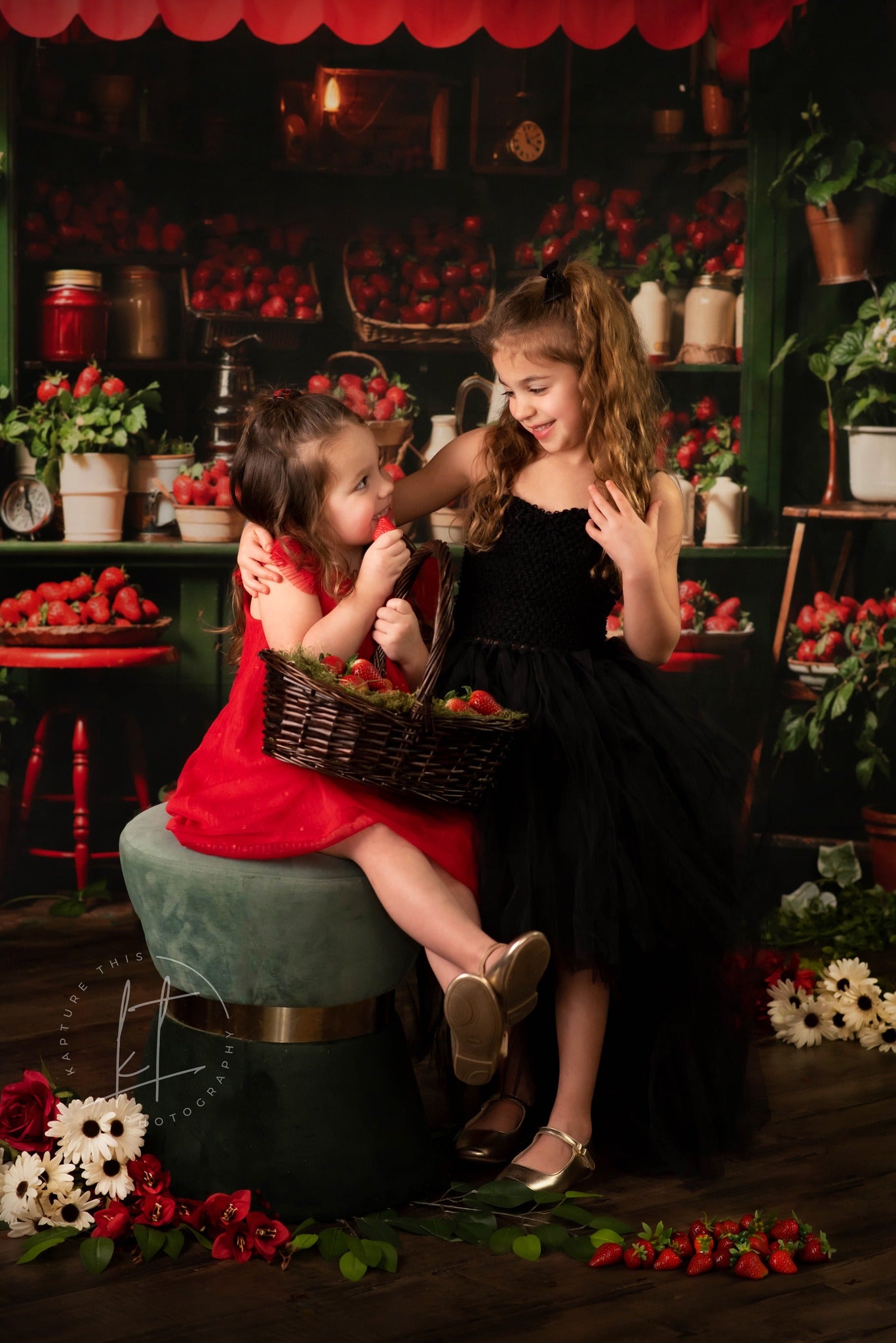 Kate Spring Strawberry Green House Backdrop Designed by Emetselch -UK