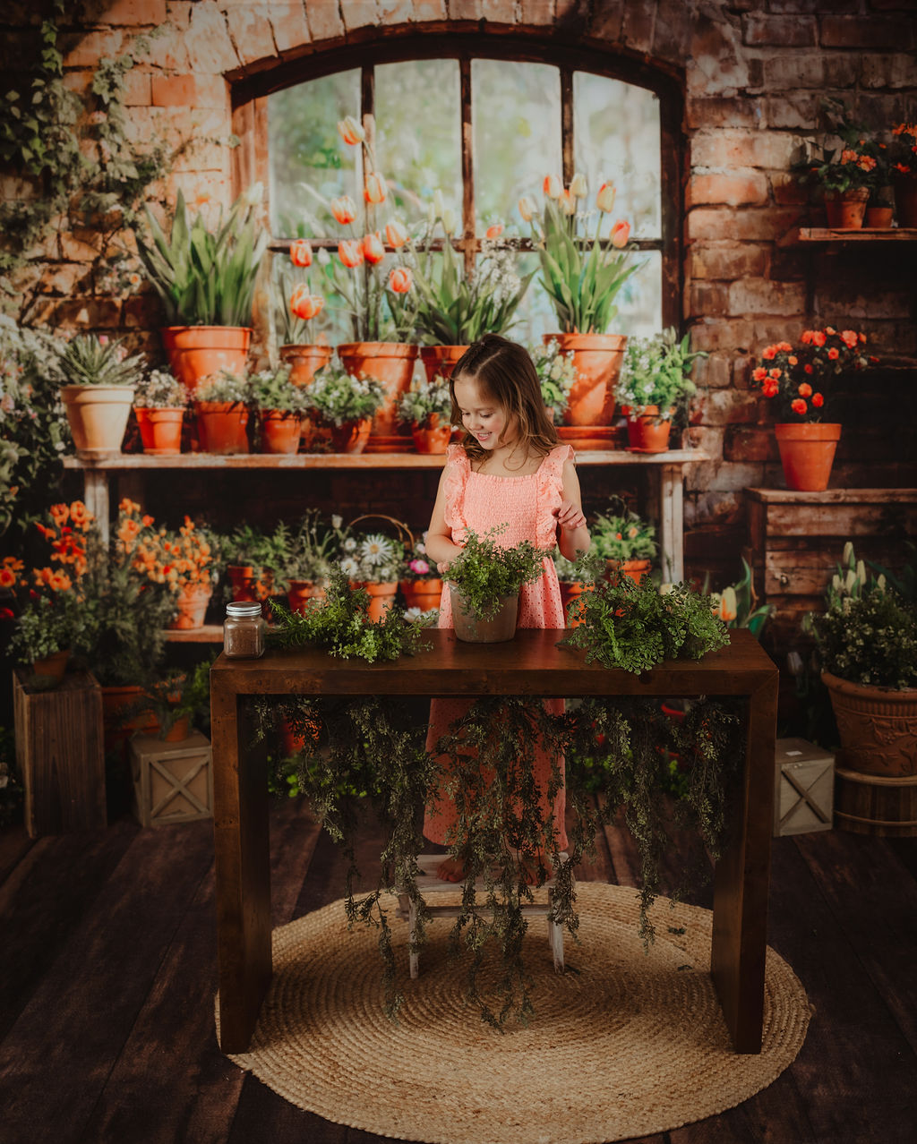 Kate Spring Flower Plant Window Room Backdrop Designed by Emetselch -UK