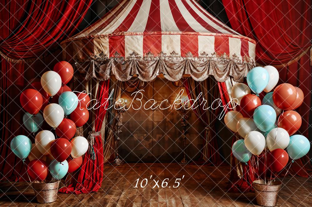 Kate Balloon Red Stage Backdrop Designed by Emetselch -UK