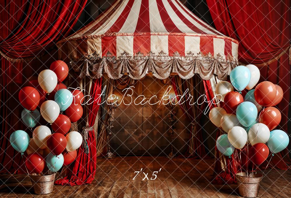 Kate Balloon Red Stage Backdrop Designed by Emetselch -UK
