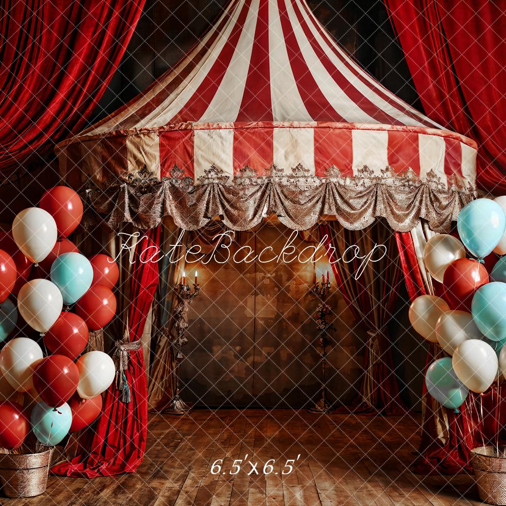 Kate Balloon Red Stage Backdrop Designed by Emetselch -UK