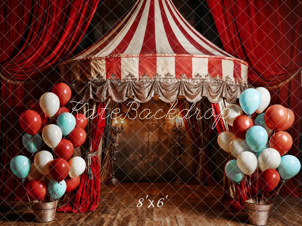 Kate Balloon Red Stage Backdrop Designed by Emetselch -UK