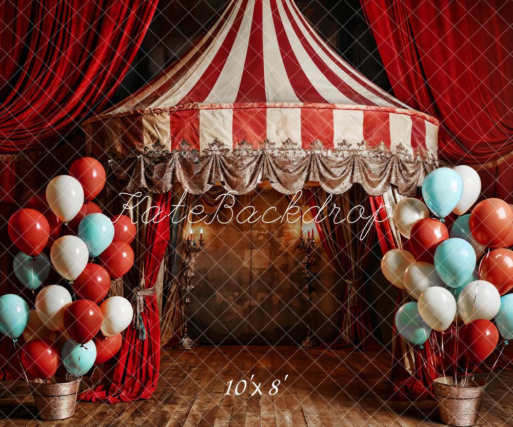 Kate Balloon Red Stage Backdrop Designed by Emetselch -UK