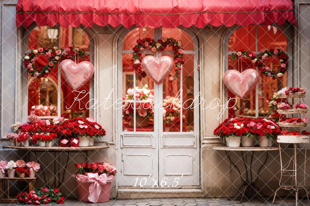 Kate Valentine's Day Rose Flower Shop Backdrop Designed by Chain Photography -UK