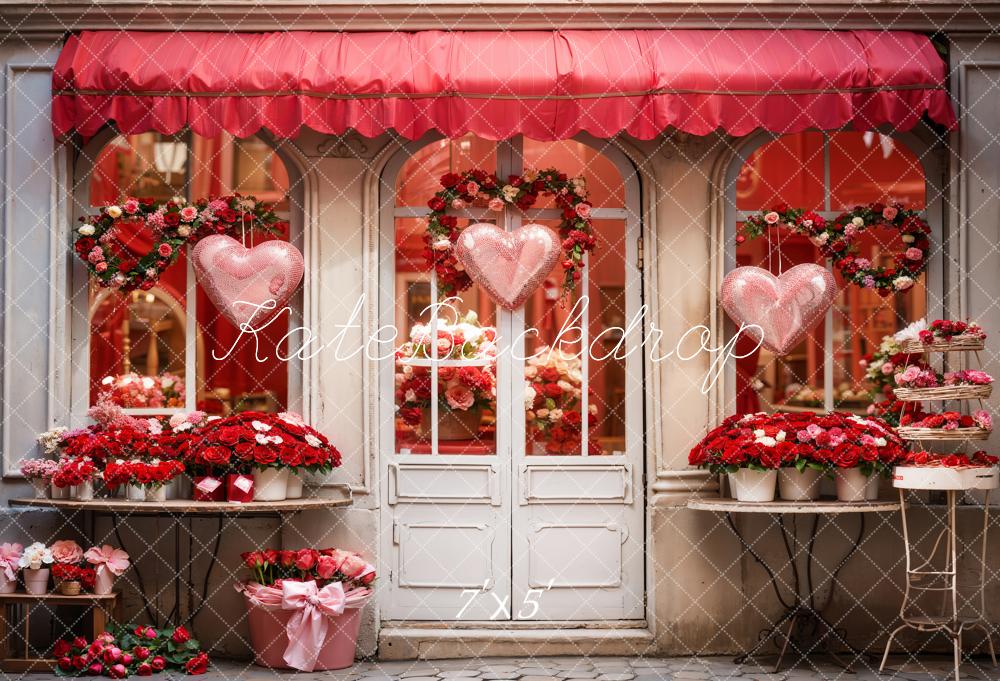 Kate Valentine's Day Rose Flower Shop Backdrop Designed by Chain Photography